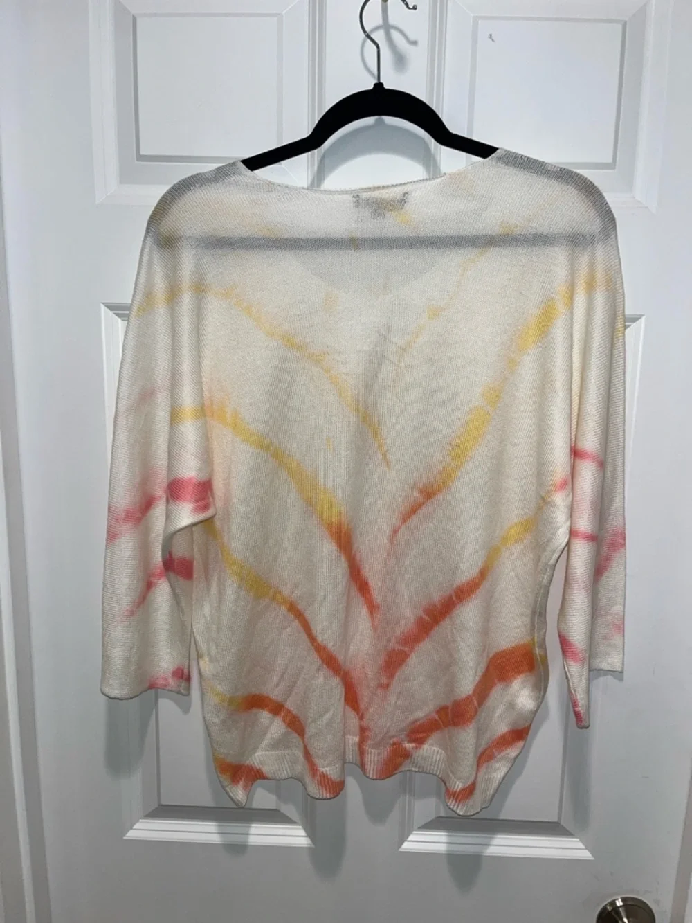Charlie B Fine Knit Dolman Sleeve Oversize Pullover sweater top lightweight L